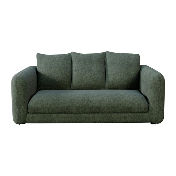 Canapé convertible bultex 2 places Basile - Tissu Texturé - Crown Winter Moss