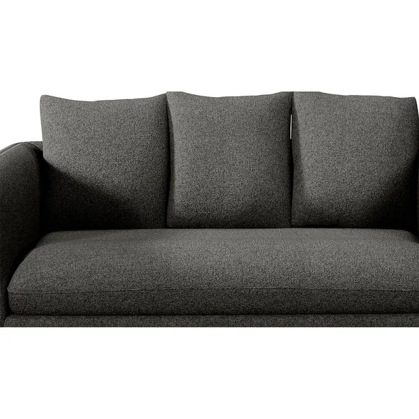 Canapé convertible bultex 2 places Basile - Tissu Texturé - Jazz Gris graphite