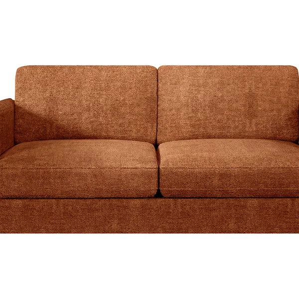 Canapé convertible bultex 2 places Gustave - Tissu Chenille - Perfect Harmony Ecureuil