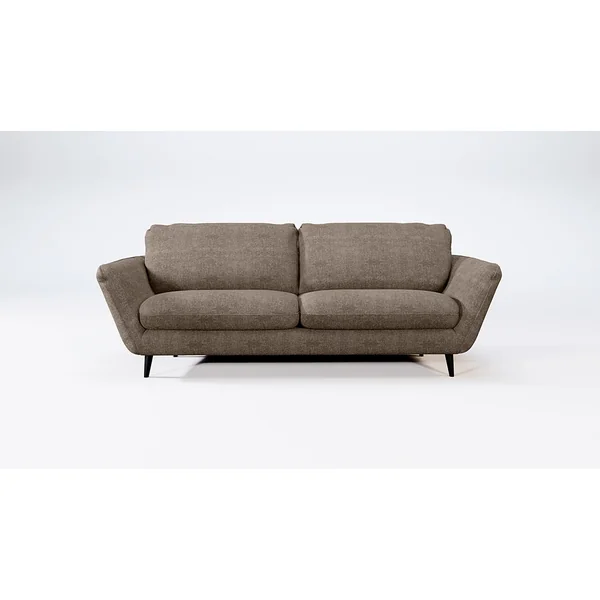 Canapé convertible Bultex 3 places Axel - Tissu Chenille - Perfect Harmony Taupe