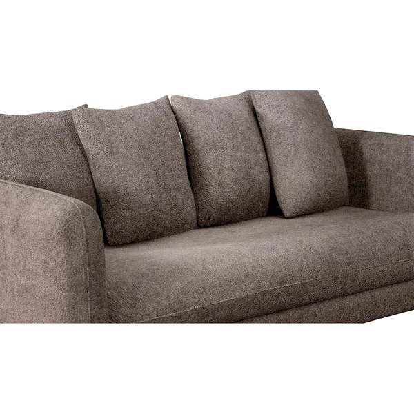 Canapé convertible Bultex 3 places Basile - Tissu Chenille - Perfect Harmony Taupe