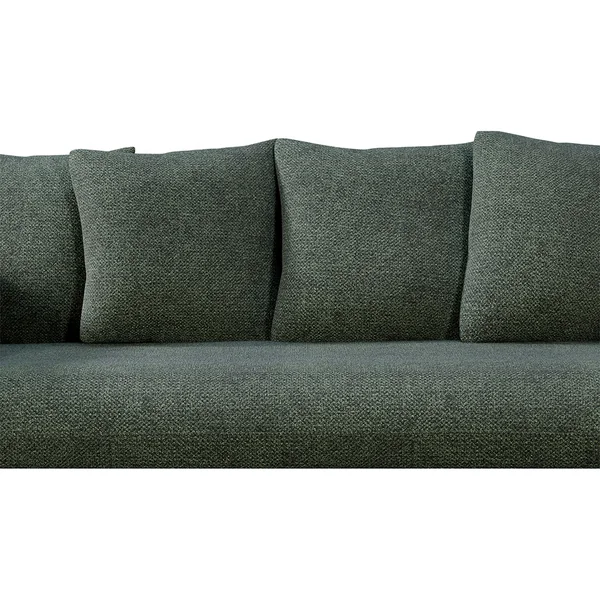 Canapé convertible bultex 4 places Basile - Tissu Texturé - Crown Winter Moss
