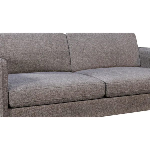 Canapé convertible bultex 4 places Gustave - Tissu Velouté Epais - Storm Beige