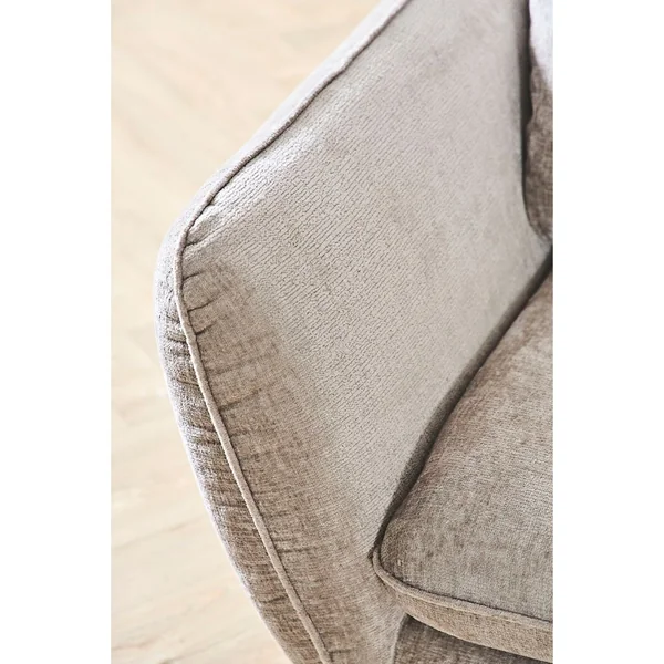 Canapé d'angle droit 4 places Axel - Tissu Chenille - Perfect Harmony - Taupe