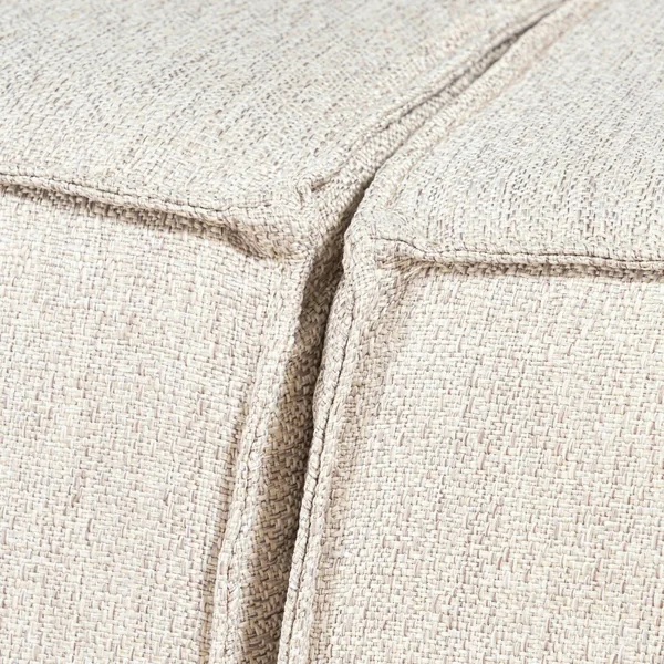 Canapé d'angle modulable écru - tissu lin OSTUNI