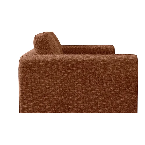 Canapé fixe 2 places Gustave - Tissu Velouté Epais - Storm Terracotta