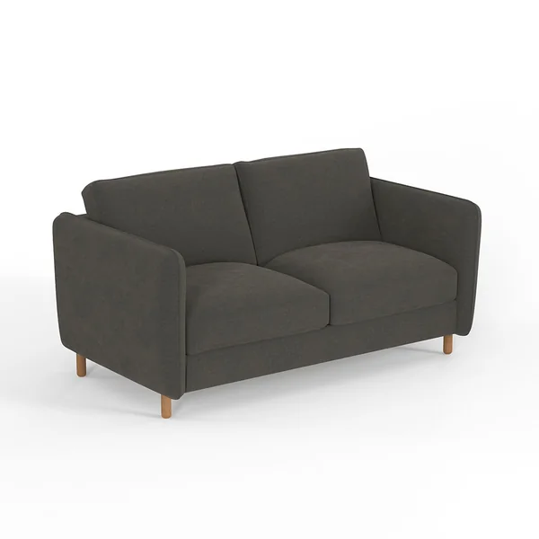 Canapé fixe 2 places Gustave - Velours Vintage - Adore Gris Kaki