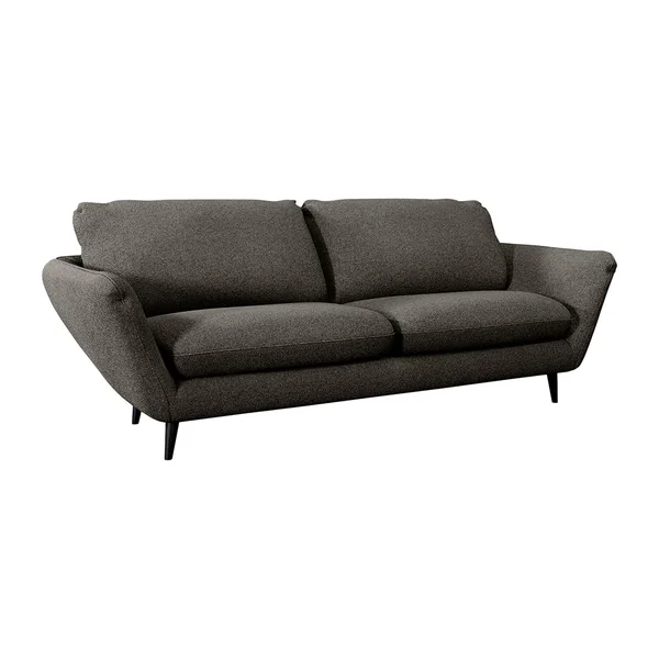 Canapé fixe 3 places Axel - Tissu Texturé - Jazz Gris Graphite