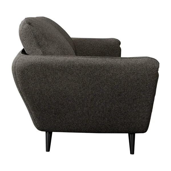 Canapé fixe 3 places Axel - Tissu Texturé - Jazz Gris Graphite