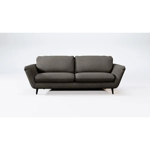 Canapé fixe 3 places Axel - Tissu Texturé - Jazz Gris Graphite