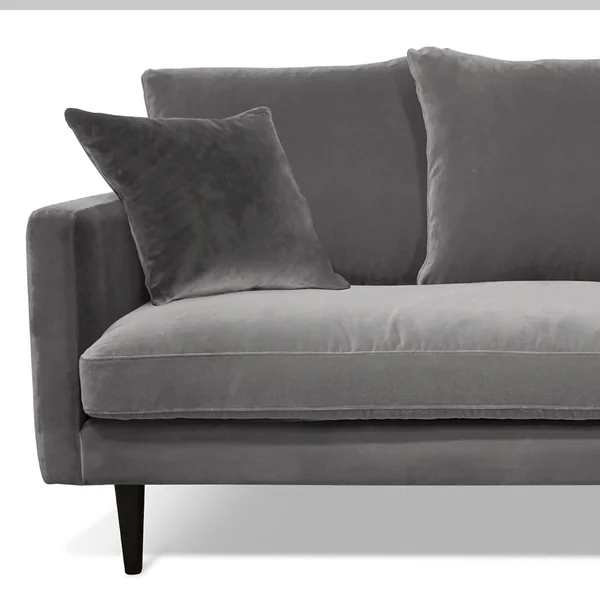 Canapé fixe 4 places Marius - Velours Vintage - Adore Anthracite