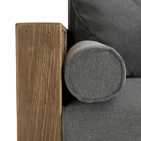 Canapé gris 3 places en bois de pin recyclé DENVER