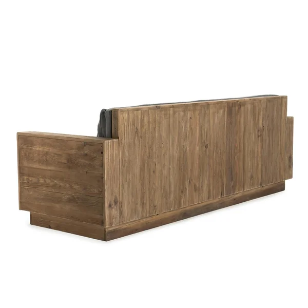 Canapé gris 3 places en bois de pin recyclé DENVER