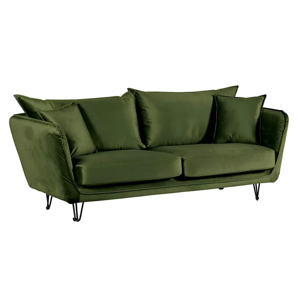 Canapé velours vert kaki EPIKA