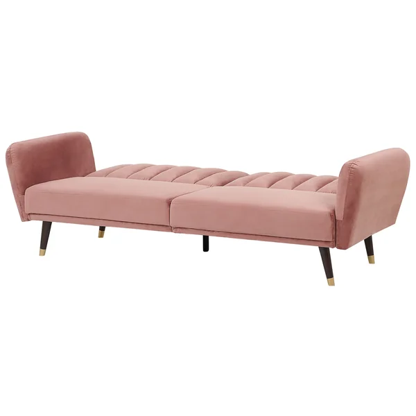 Canapé-lit 3 places VIMMERBY Velours Rose