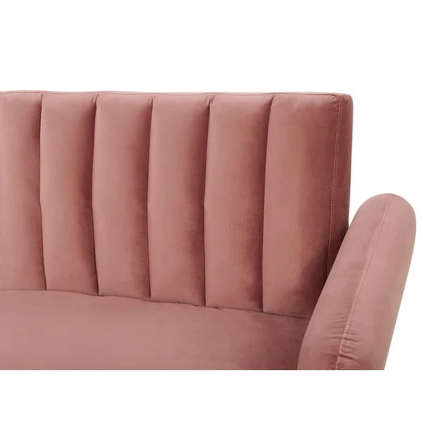 Canapé-lit 3 places VIMMERBY Velours Rose