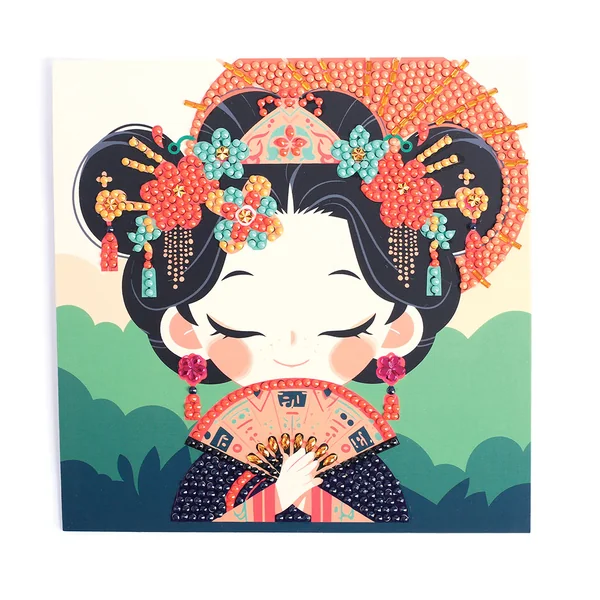Carte à broder (x3) japon
