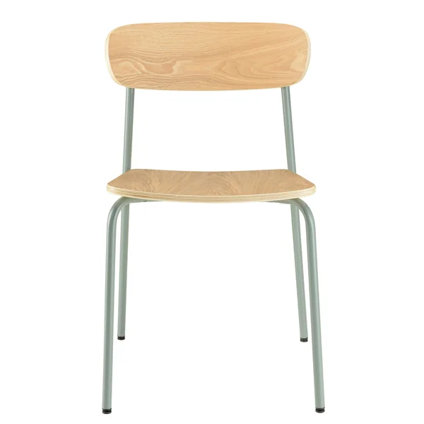 Chaise bois et métal vert pale style écolier (lot de 2) TIM