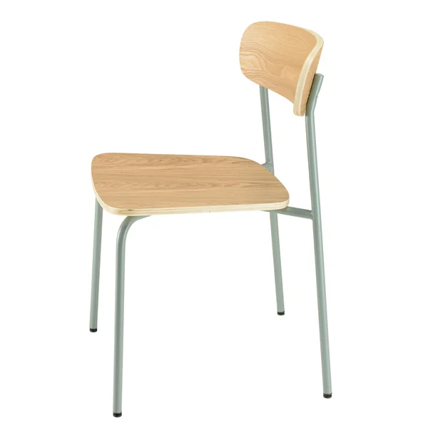 Chaise bois et métal vert pale style écolier (lot de 2) TIM