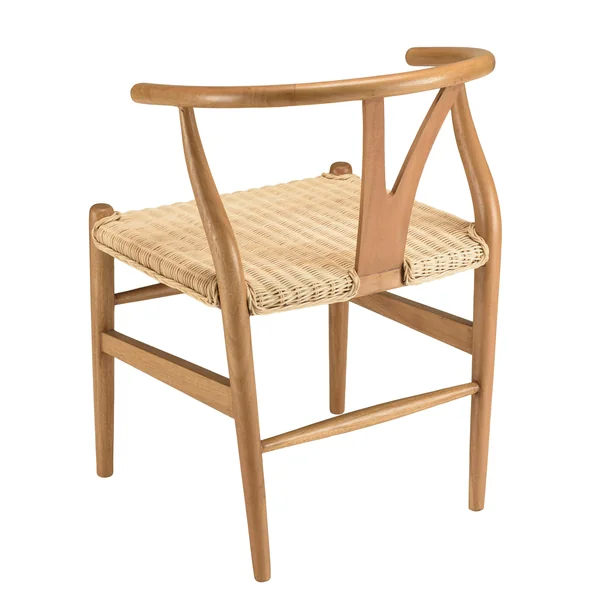 Chaise bois exotique et cannage dossier arrondi MANAK