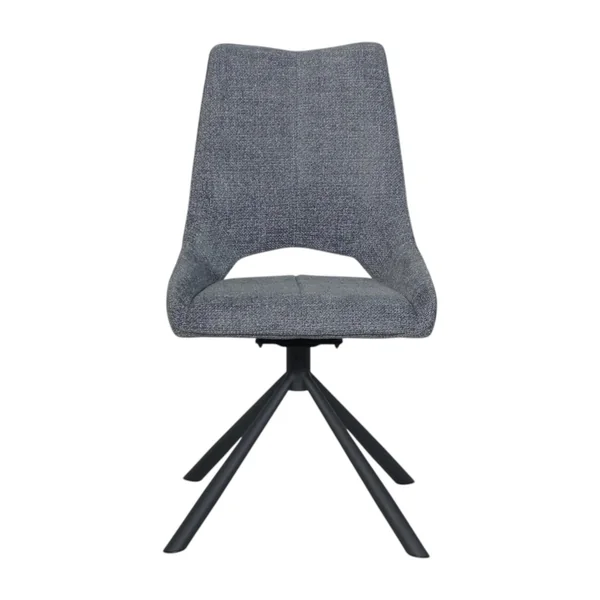 Chaise contemporaine pivotante anthracite (lot de 2) LIGURIE