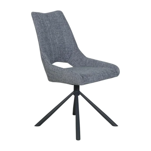 Chaise contemporaine pivotante anthracite (lot de 2) LIGURIE