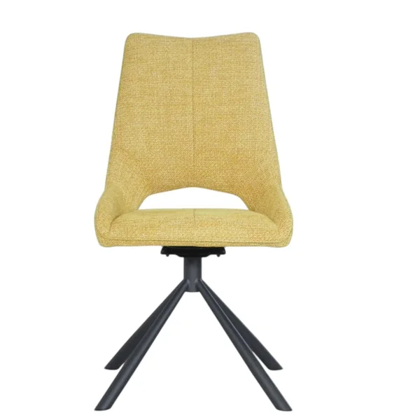 Chaise contemporaine pivotante moutarde (lot de 2) LIGURIE