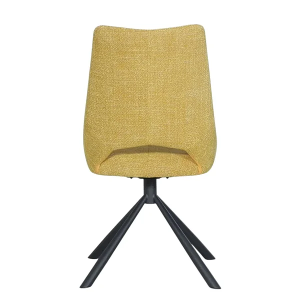 Chaise contemporaine pivotante moutarde (lot de 2) LIGURIE
