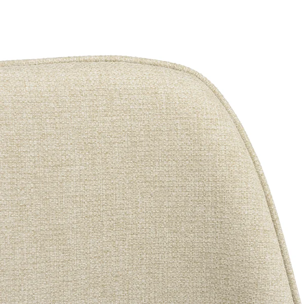 Chaise contemporaine tissu écru dossier droit (lot de 2) TIM