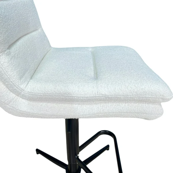 Chaise de bar en bouclettes blanches réglable en hauteur (lot de 2) PALERME