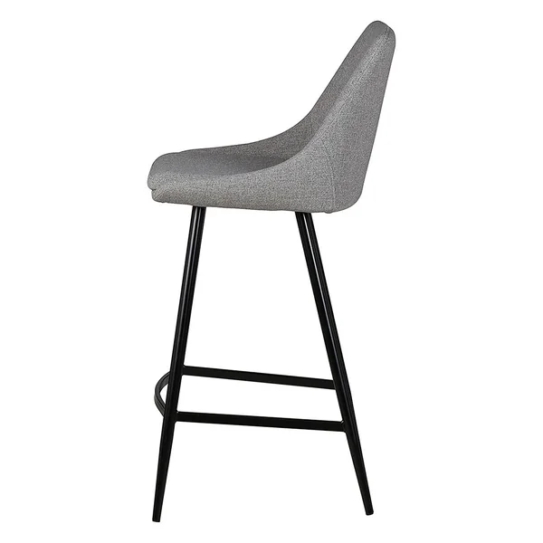 Chaise de bar en tissu gris clair h67cm - Ben