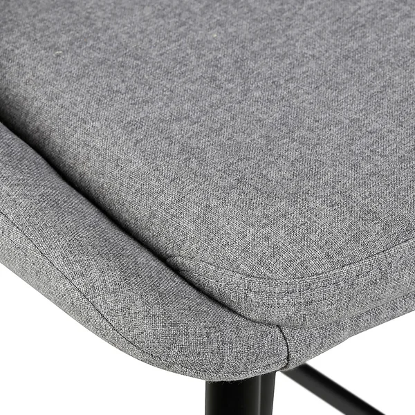 Chaise de bar en tissu gris clair h67cm - Ben