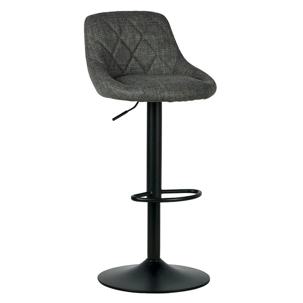 Chaise de bar hauteur réglable tissu gris (lot de 2) MALMOE