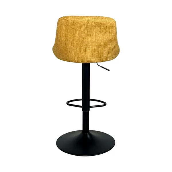 Chaise de bar hauteur réglable tissu moutarde (lot de 2) MALMOE