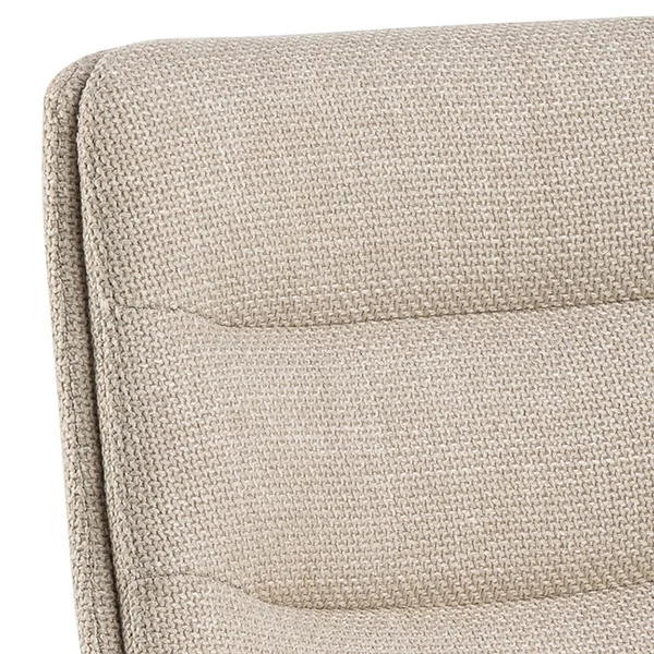 Chaise de bar pivotante réglable h65-86cm en tissu beige - Adisa