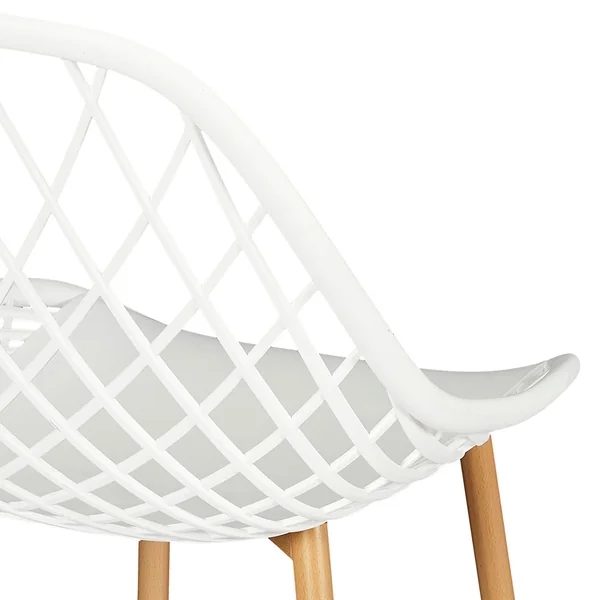 Chaise de jardin en plastique blanc - Malaga