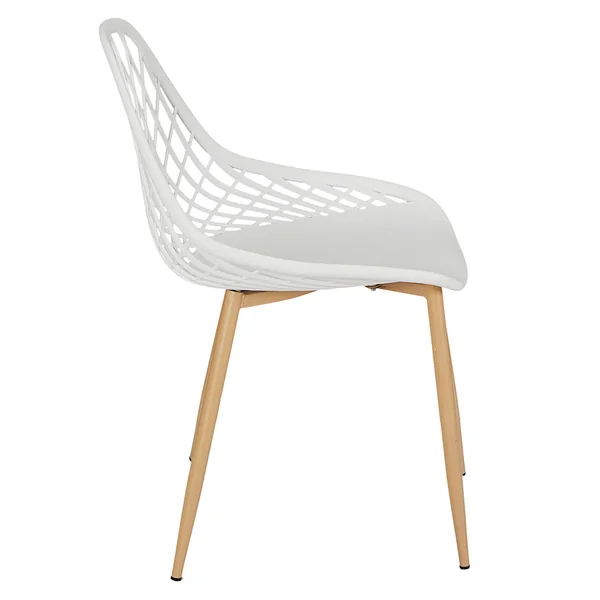 Chaise de jardin en plastique blanc - Malaga