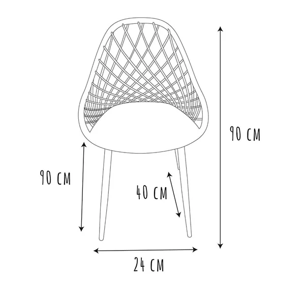 Chaise de jardin en plastique blanc - Malaga