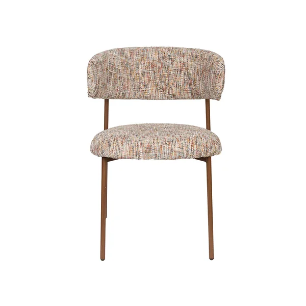 Chaise de salle à manger en tissu multicolore - Claes