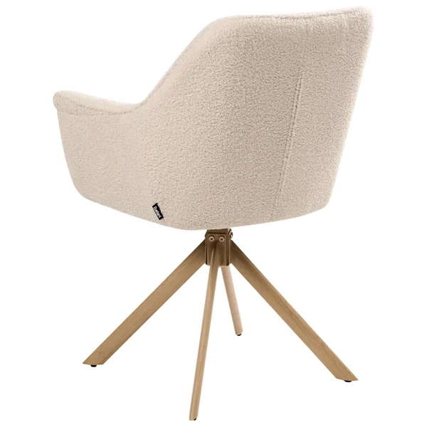 Chaise de salle à manger HAYDEN Bouclé Beige clair