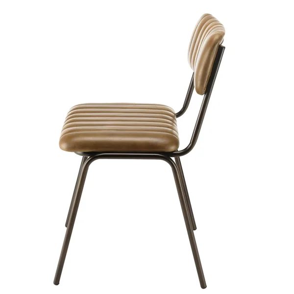 Chaise de table assise et dossier cuir havane (lot de 2) TIM