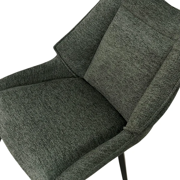 Chaise design tissu microfibre kaki (lot de 2) IENA