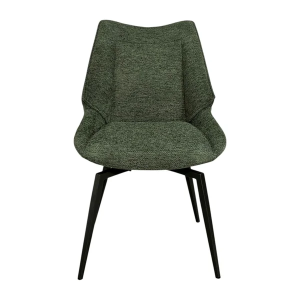 Chaise design tissu microfibre kaki (lot de 2) IENA
