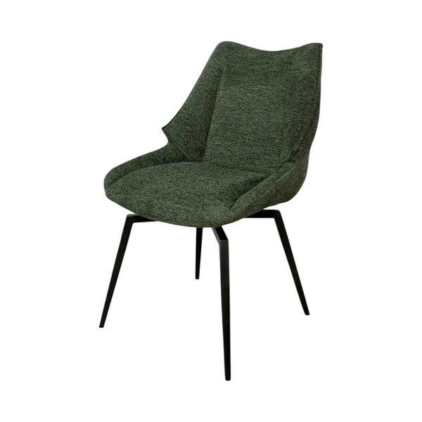 Chaise design tissu microfibre kaki (lot de 2) IENA