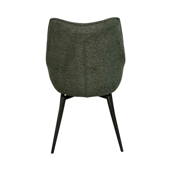Chaise design tissu microfibre kaki (lot de 2) IENA