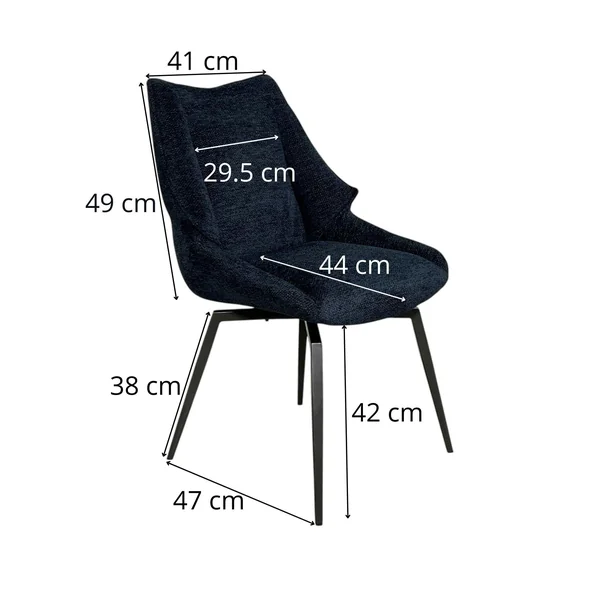 Chaise design tissu microfibre kaki (lot de 2) IENA