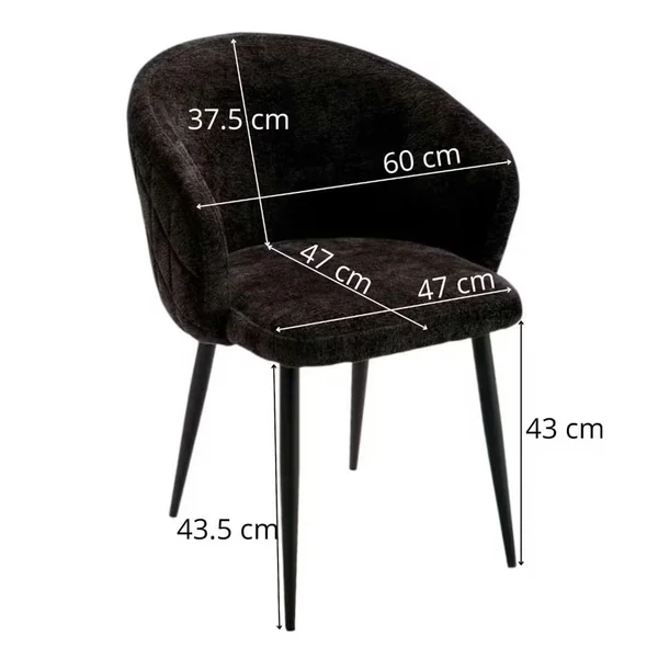 Chaise dossier rond tissu terracotta (lot de 2) IENA