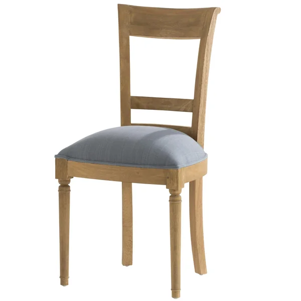 Chaise en bois et tissu gris LEON AMADEUS