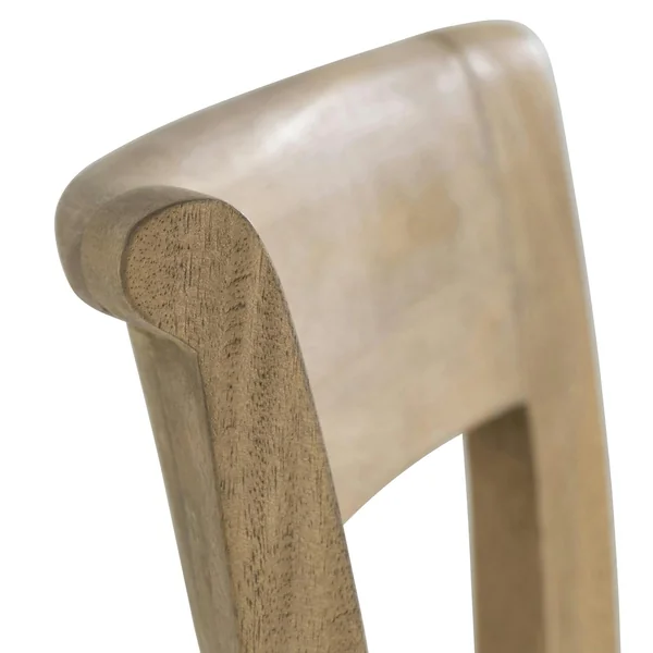 Chaise en bois et tissu gris LEON AMADEUS