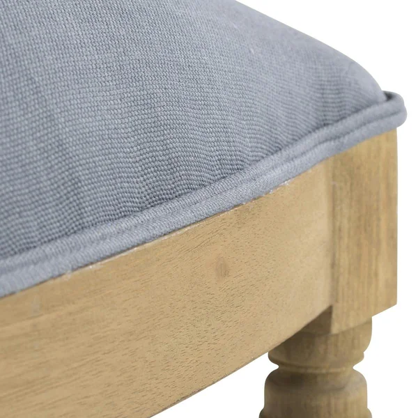 Chaise en bois et tissu gris LEON AMADEUS